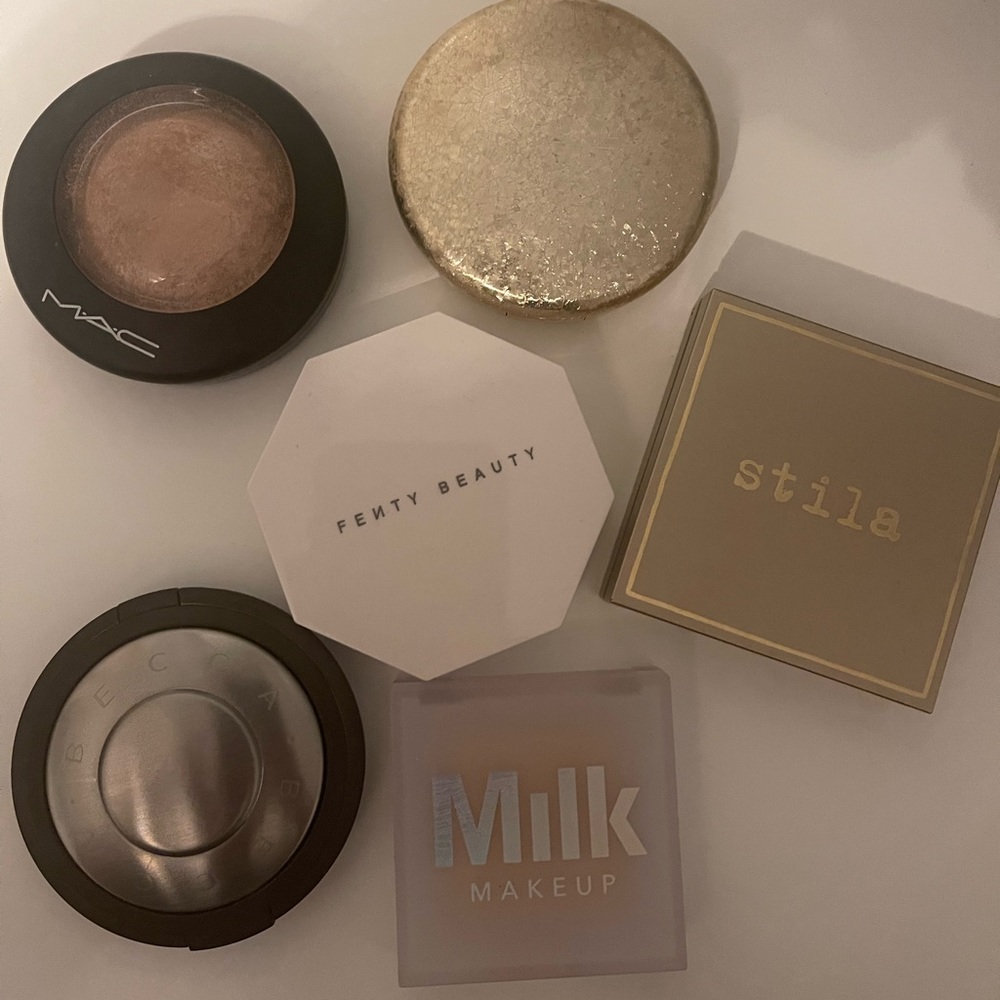 HIGHEND Highlighter Bundle! (MAC, Fenty, Stila, Becca & Milk) All rarely used !